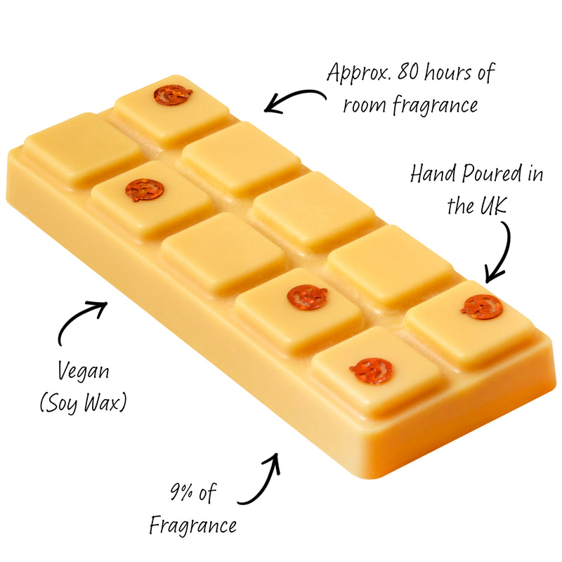 Pumpkin Wax Melts (Christmas Scent) | 9% Concentrated Fragrance | Vegan Soy Snap Bar (not tested on animals)