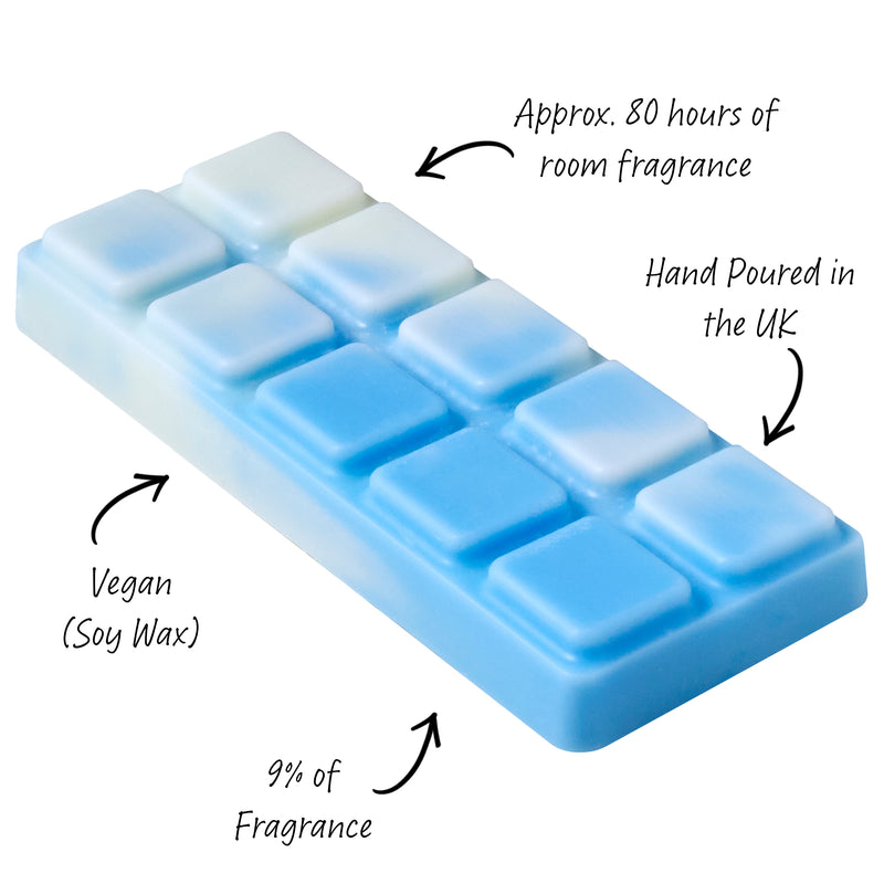 Fresh Linen Vegan Wax Melt (approx. 55g) - Snap Bar clamshell